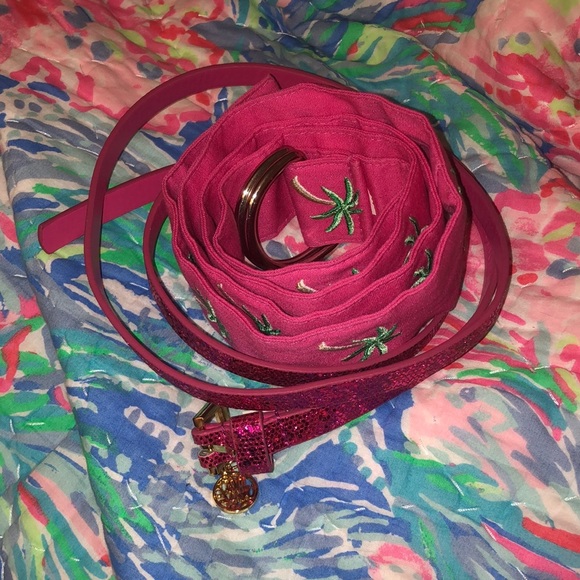 Lilly Pulitzer Accessories - 🌴 2 belts Sz M/L Lilly Pulitzer & Talbots Pink